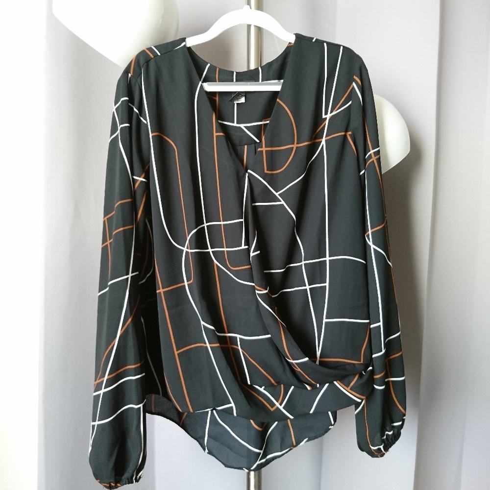 Alfani Drapey Surplice Top Blouse (4P)